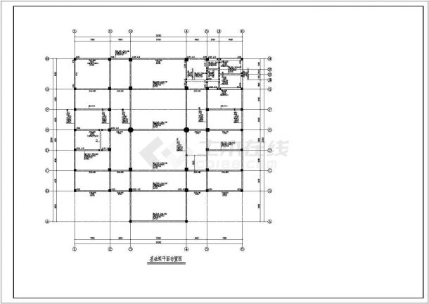 某地4层框架结构办公楼结构设计施工图-图二