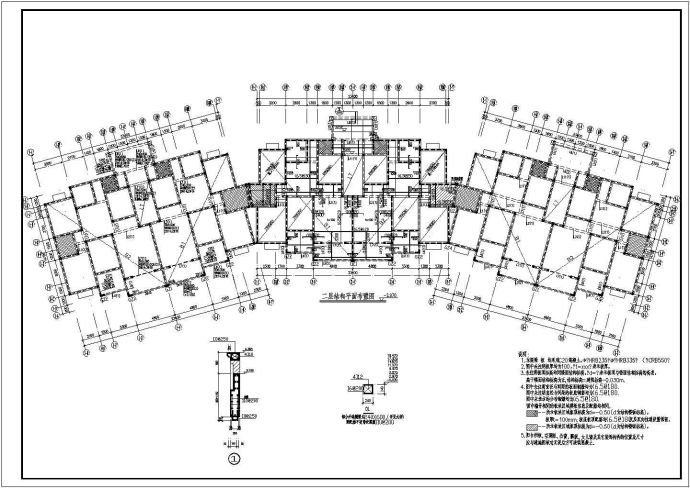 某地小区6层住宅楼结构设计施工图_图1