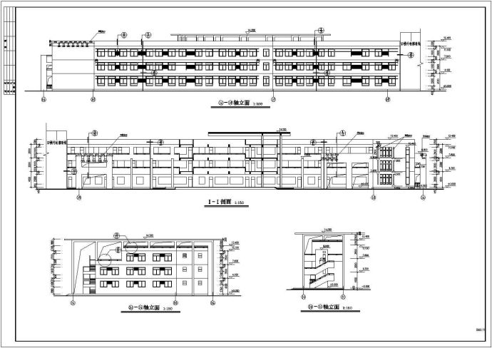 某3层框架结构教学楼建筑施工图纸_图1