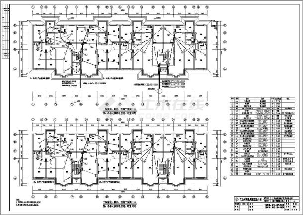 某小区2栋7层住宅楼电气设计施工图-图一