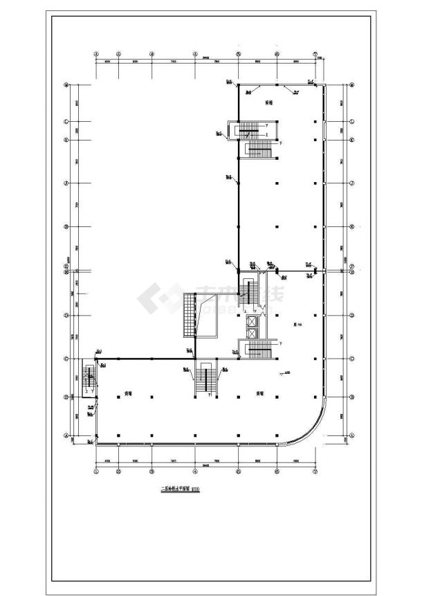 某七层框架结构宾馆给排水消防设计施工图-图二