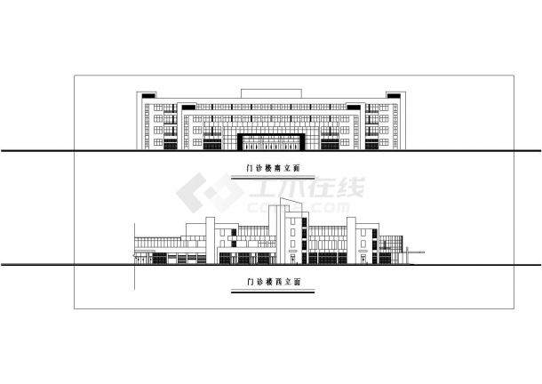 某医院大楼建筑方案设计CAD施工图-图一