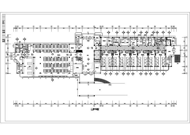 某医院建筑平面施工设计CAD布置图-图二