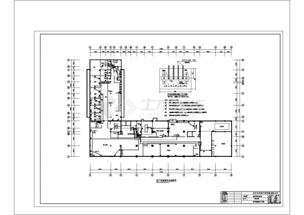 高档宾馆写字楼电气电力设计施工CAD图-图一