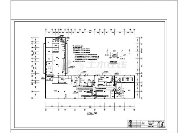 高档宾馆写字楼电气电力设计施工CAD图-图二