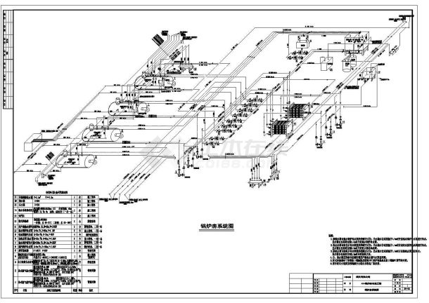 武汉某工业园A24栋锅炉全套设计施工图纸-图一