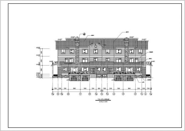 框架结构150平米别墅建筑设计施工图-图二