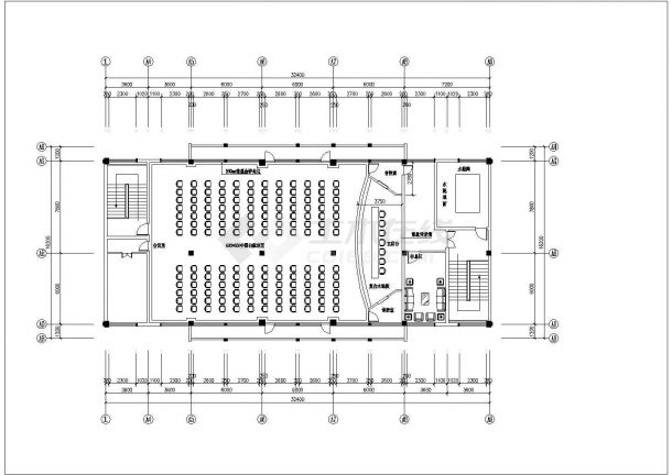 池州高层广电大厦建筑的完整cad设计图-图二