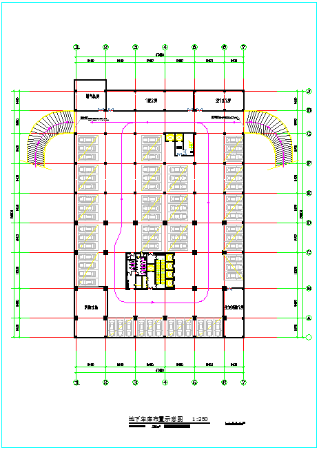 某高层大厦地下停车场设计方案图_图1