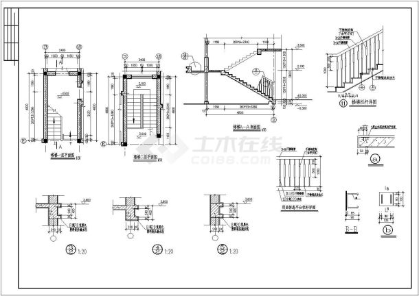 某市小别墅建筑混合结构CAD设计施工全套图-图一