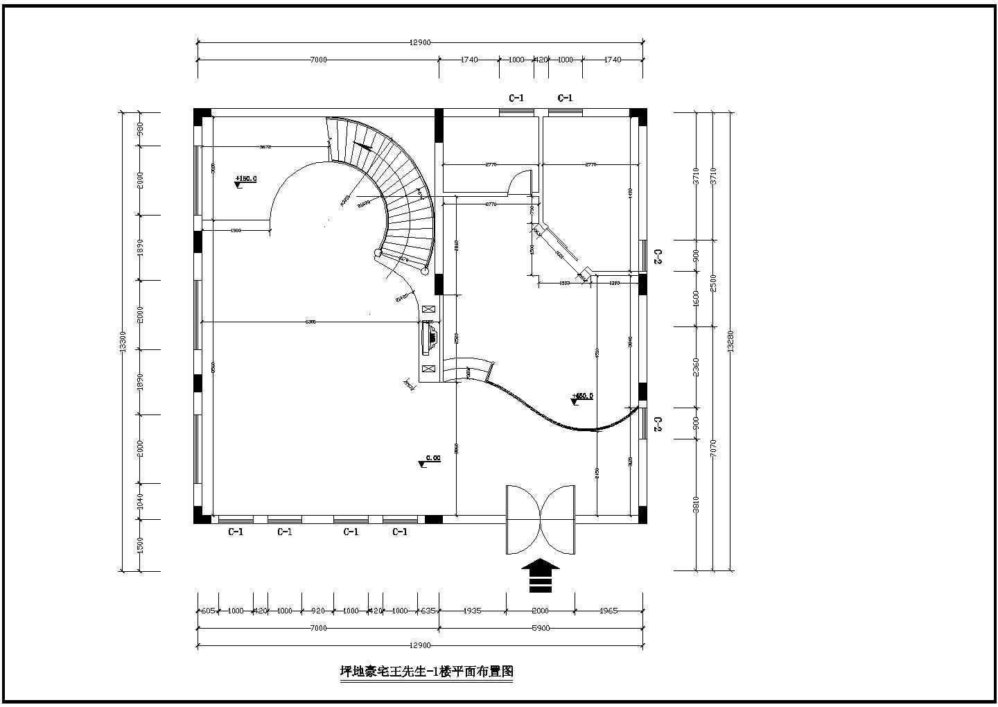 某地别墅混合结构装修CAD设计施工图