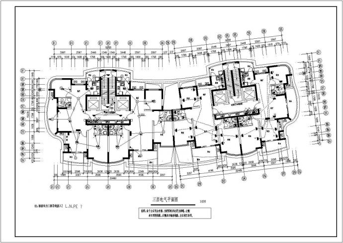 高层商住全套楼电气工程二十七层CAD施工图_图1