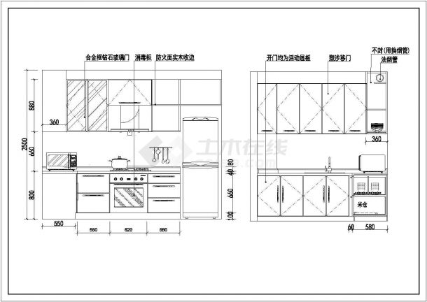 某地区精品详细大户型室内家装设计cad设计施工图-图二