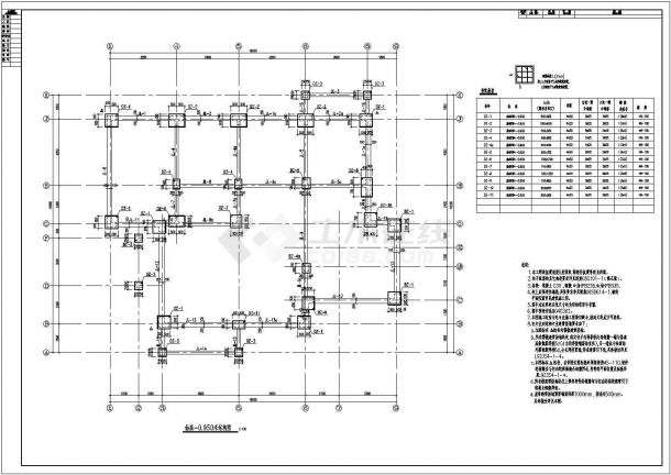 某单体三层框架别墅结构设计施工图-图二