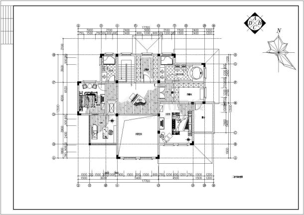 某地二层欧式别墅全套装修设计规划施工图-图二