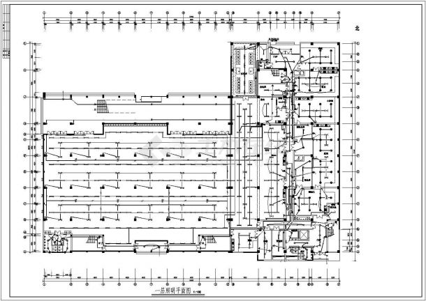 大学食堂电气施工设计方案全套CAD图纸-图一