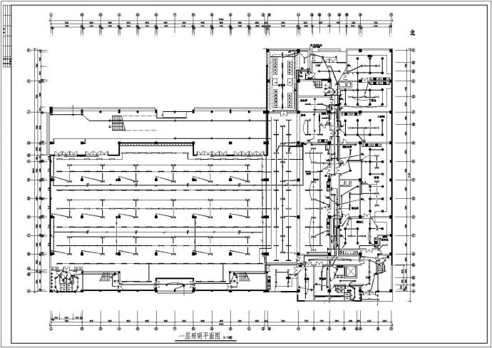大学食堂电气施工设计方案全套CAD图纸_图1