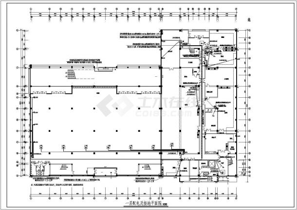 大学食堂电气施工设计方案全套CAD图纸-图二