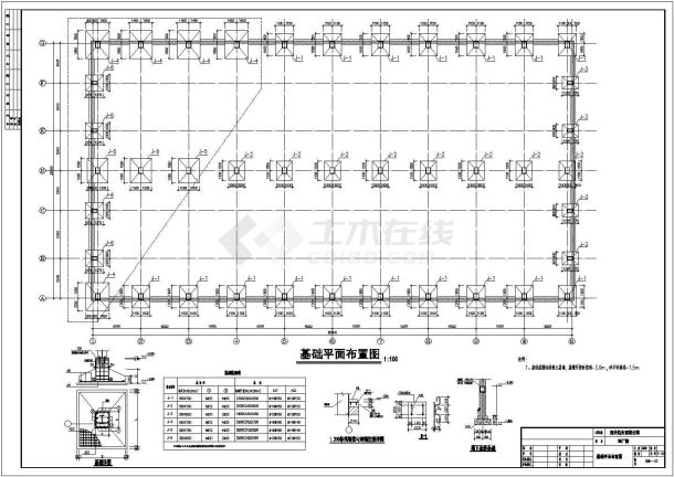 某地7度区单层两跨门式钢结构厂房结构设计图-图一