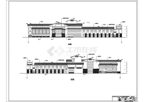 宁海四层框架结构温泉度假旅馆建筑设计方案图-图一