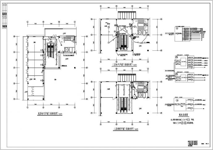 某菜场全套电气系统CAD施工图纸_图1