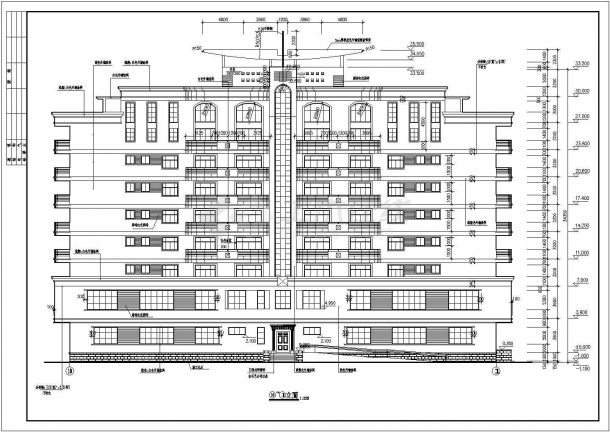 某地8层框架结构住宅楼建筑设计方案图-图二