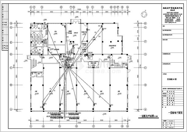 住宅楼电气系统设计及施工方案全套CAD平面图-图二