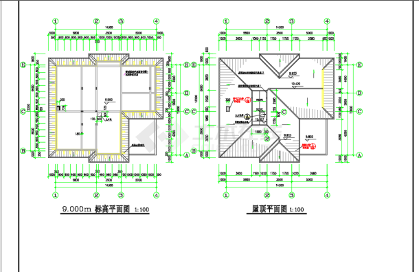 某地B型三层独立别墅建筑设计施工图含效果图-图二