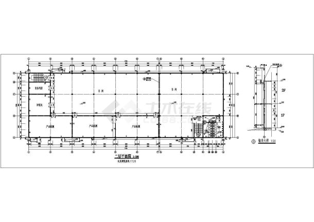 工业产业园厂房建筑平面图（全集）-图二