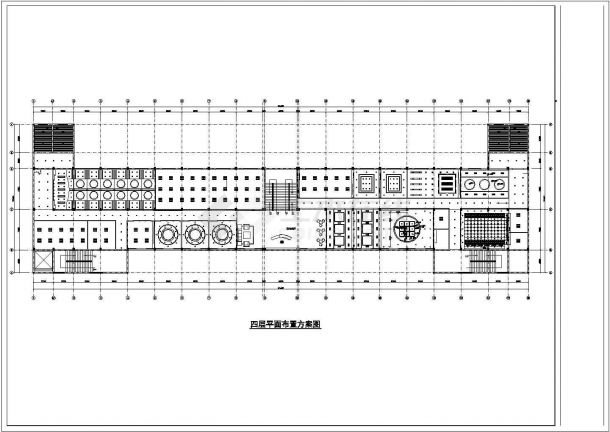 长形会议室cad平立面装修施工设计CAD图例-图二