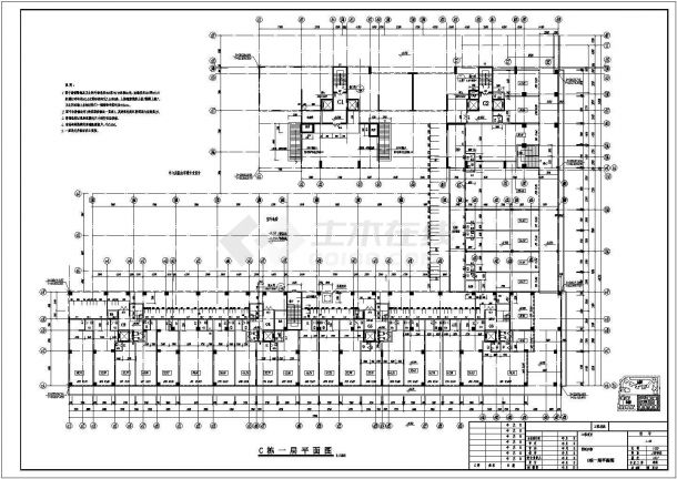某小区住宅单层地下人防工程建筑设计施工图-图一
