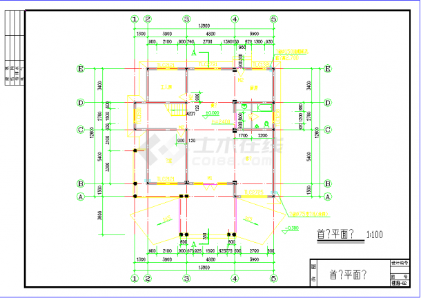 别墅全套建筑结构CAD设计施工图-图一