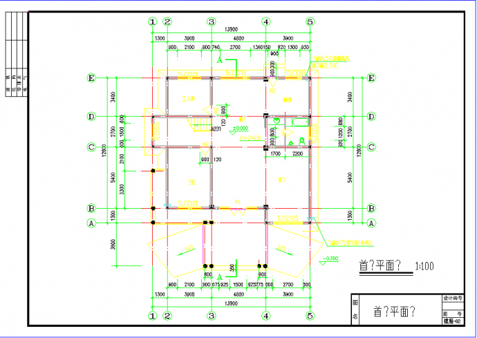 别墅全套建筑结构CAD设计施工图_图1