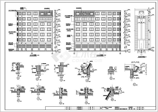 某地六层框架结构私人住宅楼建筑设计施工图-图一