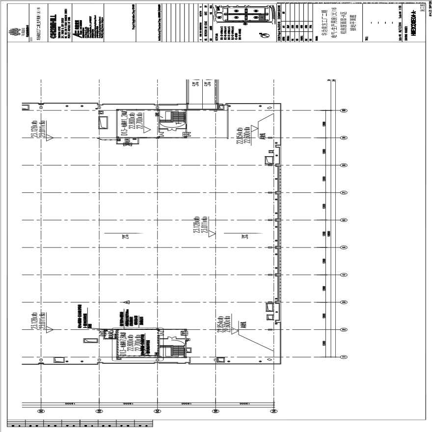 HWE2CD13EG4-A-电气-生产用房(大)16机房屋面层-A区接地平面图.pdf-图一