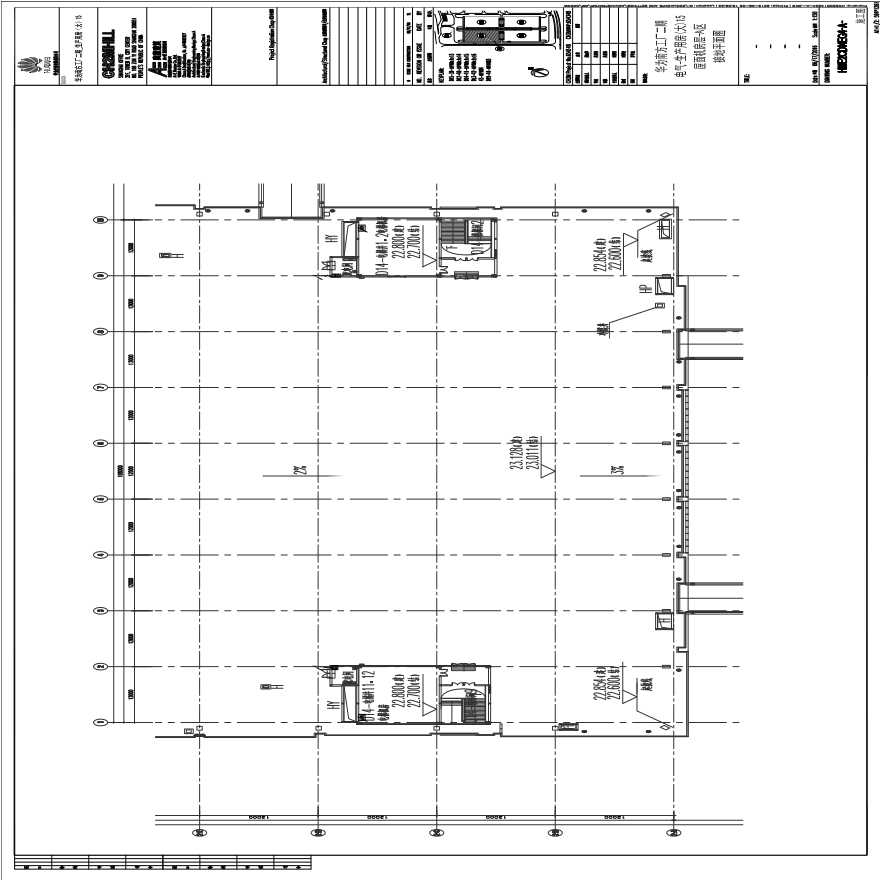 HWE2CD14EG4-A-电气-生产用房(大)15屋面机房层-A区接地平面图.pdf-图一