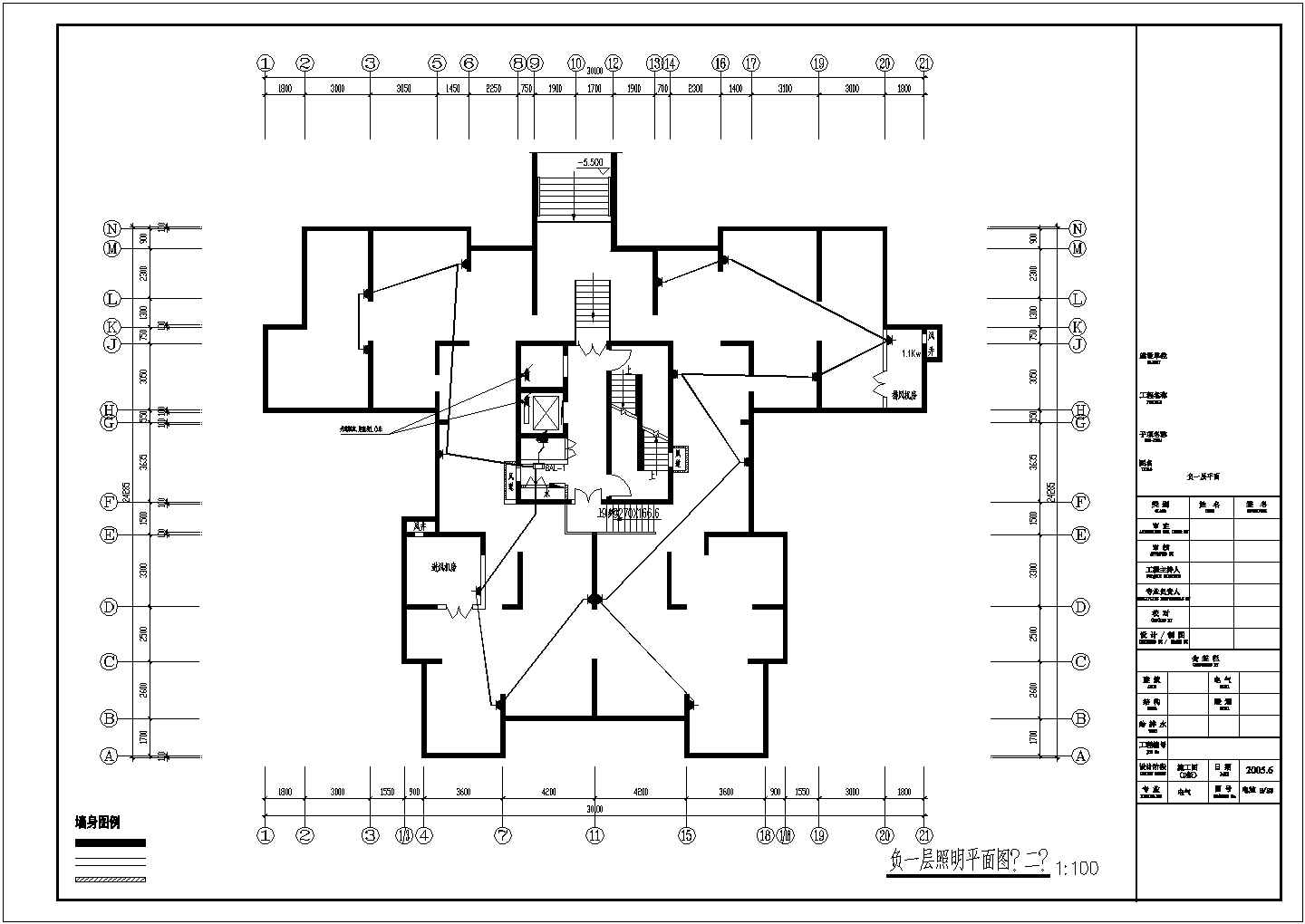 某地区33层住宅电气设计CAD施工图纸