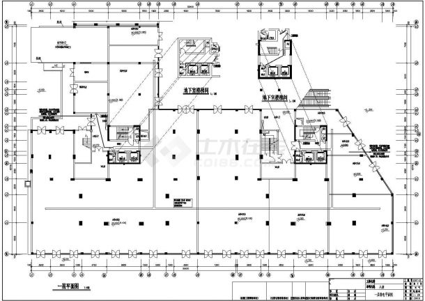 某小区经典电气内部CAD设计施工图纸-图一