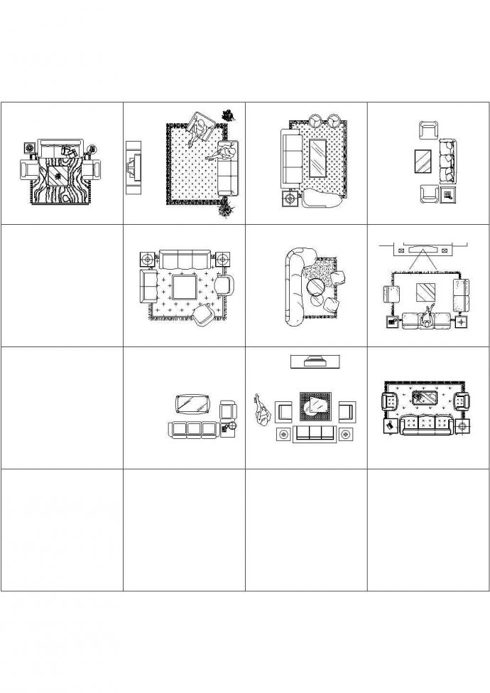 某CAD室内家具餐桌素材详细图块_图1