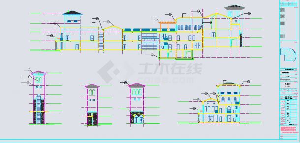 某地三层框架结构综合楼建筑设计施工图-图二