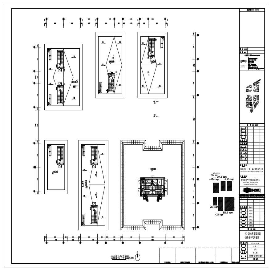 A3-04 地块 B16-B21 设备层电气平面图.pdf-图一