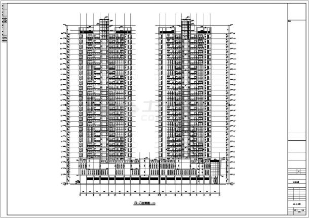 某地28层框剪结构商住楼建筑设计方案图-图二