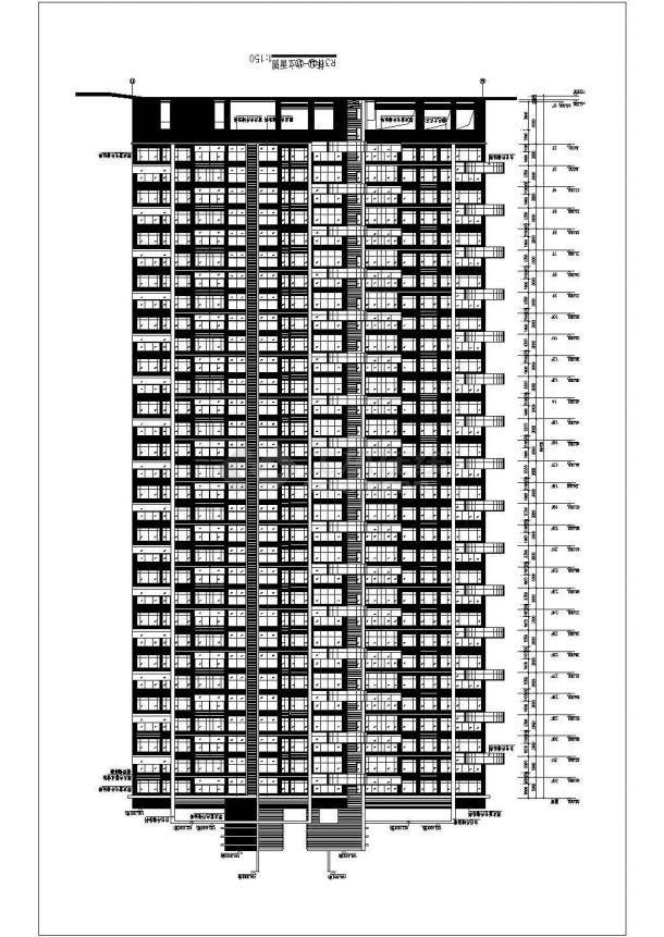 深圳三十二层框架结构住宅楼建筑设计施工图-图二