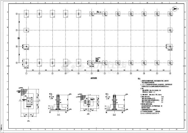 某地7.5m跨单层门式刚架结构厂房结构施工图-图二
