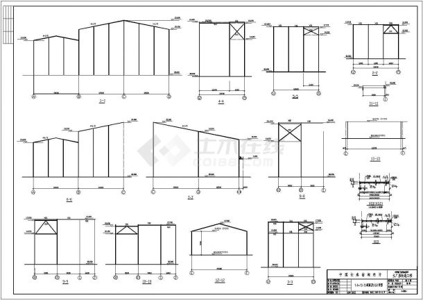 尼日利亚卡诺市单层门式刚架结构厂房结构施工图-图二