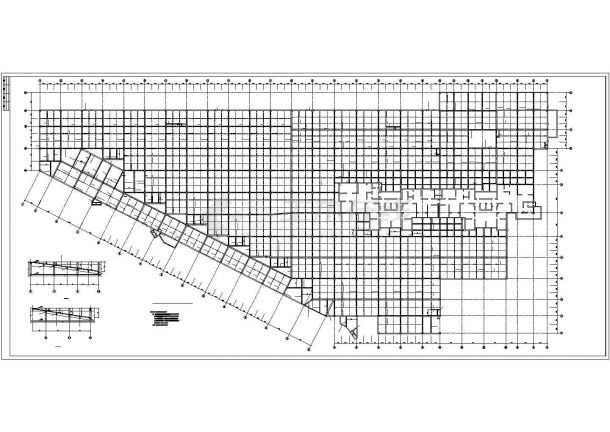 兰州1层框架结构地下车库结构施工图-图一