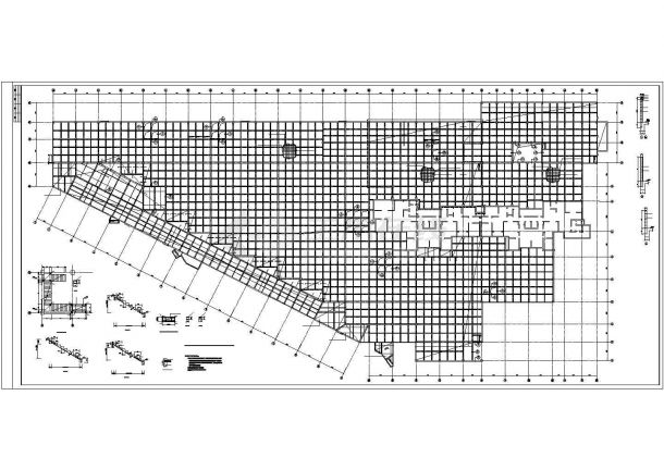 兰州1层框架结构地下车库结构施工图-图二