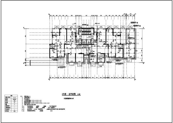 某城市高层住宅楼建筑cad施工图纸-图二