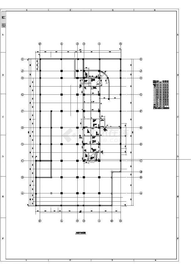 某地十层（带地下室）框架结构酒店结构施工图-图二