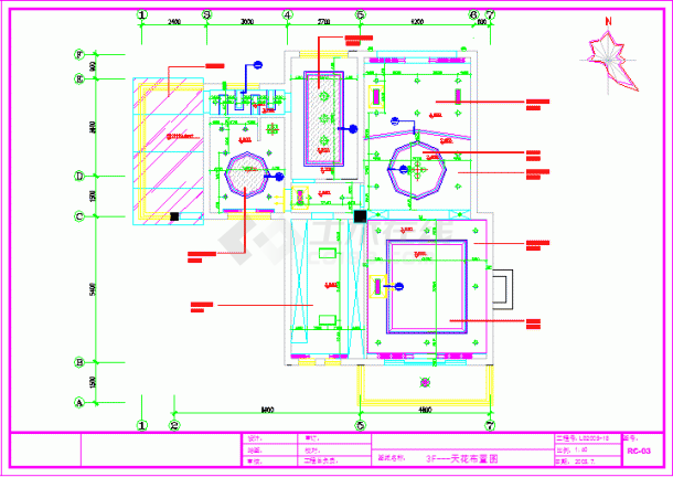 某地豪华框架结构别墅室内装饰CAD设计施工图-图一